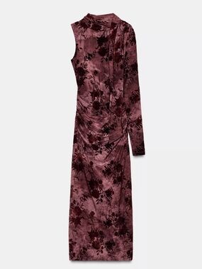 ZARA LONG SCARF PRINT DRESS